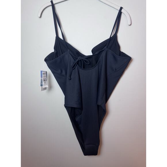 ROXY RIB ROXY LOVE THE MUSE ONE PIECE Black SWIMSUIT SIZE XXL NWT $98 - Picture 9 of 16